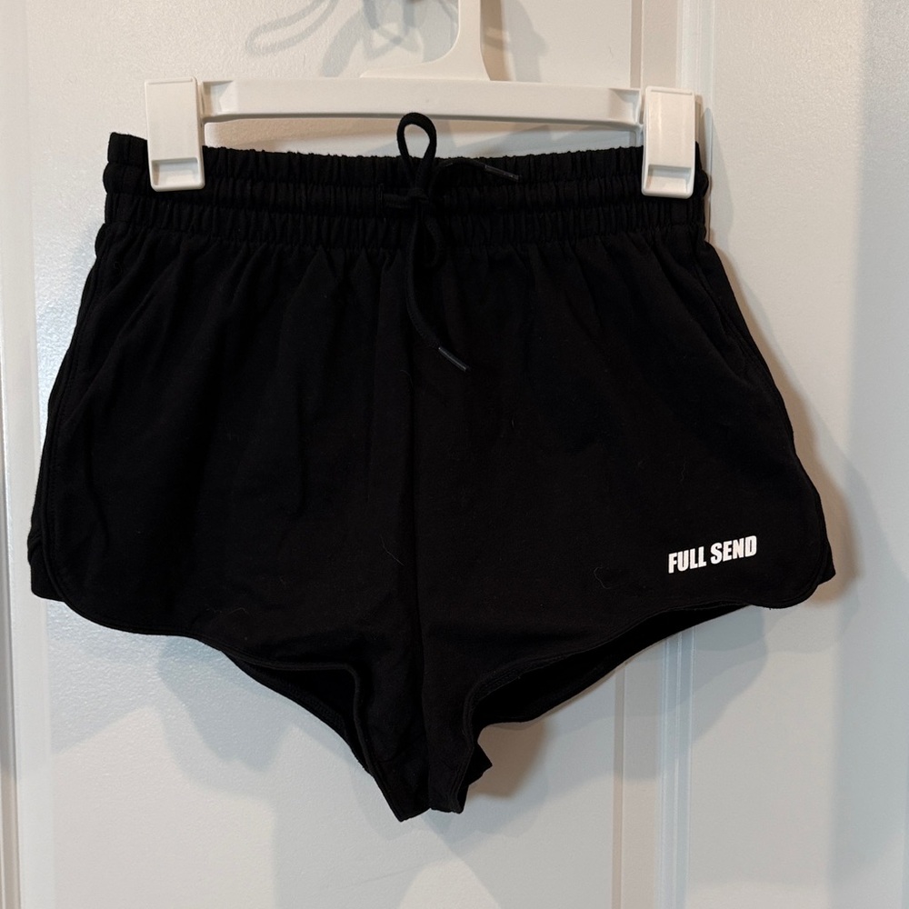 FULL SEND Women’s Black Elastic-Waist Athletic Shorts